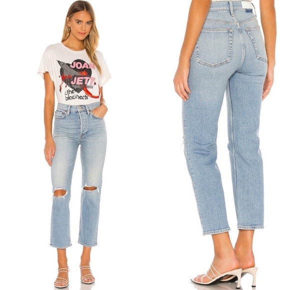 Re/Done Denim - RE/DONE Originals 70s Stove Pipe in Light Destroyed 20 - Straight Leg Size 26